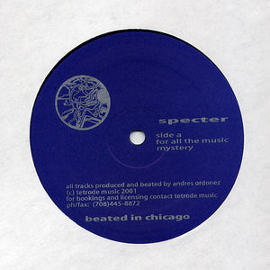 Specter / Damon Lamar – For All The Music - New 12" Single Record 2001 Tetrode Music Vinyl - Chicago House / Deep House