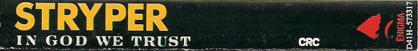 Stryper – In God We Trust - VG+ Cassette 1988 Enigma USA Club Edition CRC Tape - Heavy Metal / Glam - Shuga Records