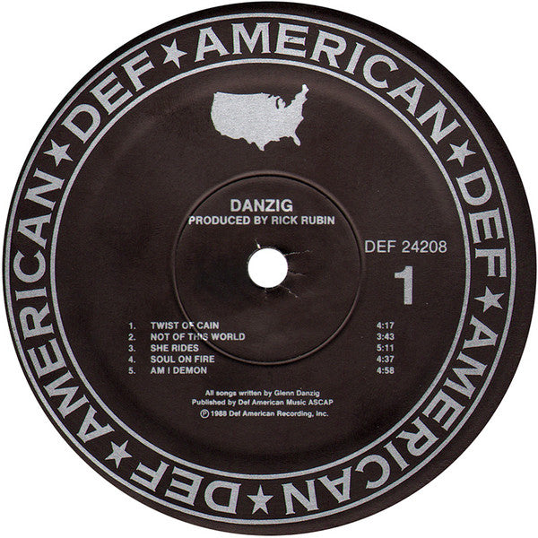 Danzig - Danzig - VG+ LP Record 1988 Def American Recordings USA Original Press Vinyl & OG Inner Sleeve - Heavy Metal