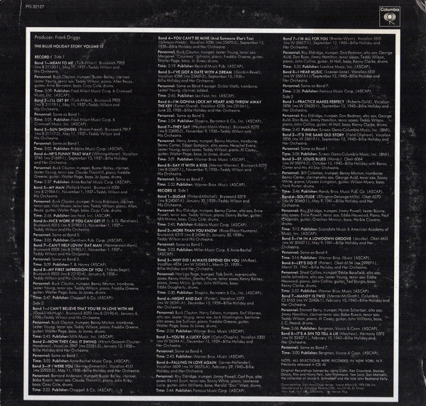 Billie Holiday - The Billie Holiday Story Volume III - VG+ 2 LP Record 1973 Columbia USA Vinyl - Jazz / Soul-Jazz / Blues - Shuga Records