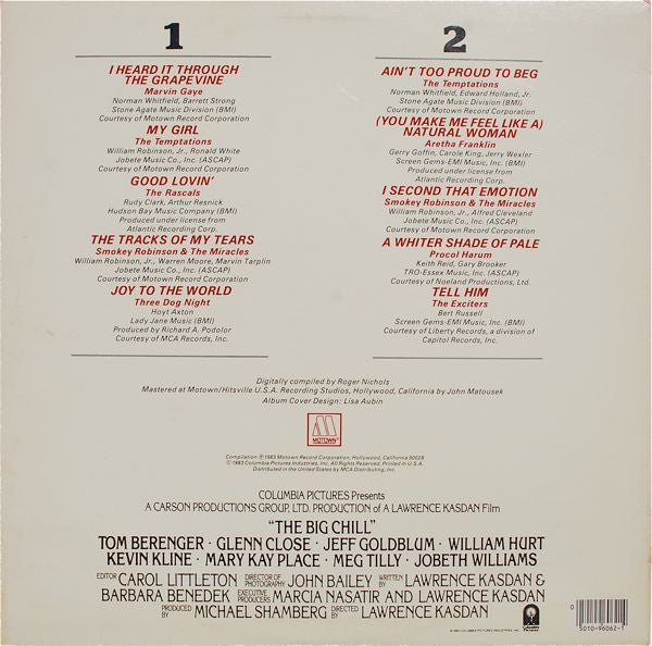 Various - The Big Chill - Original Motion Picture - Mint- LP Record 1983 Motown USA Vinyl - Soundtrack / Soul - Shuga Records