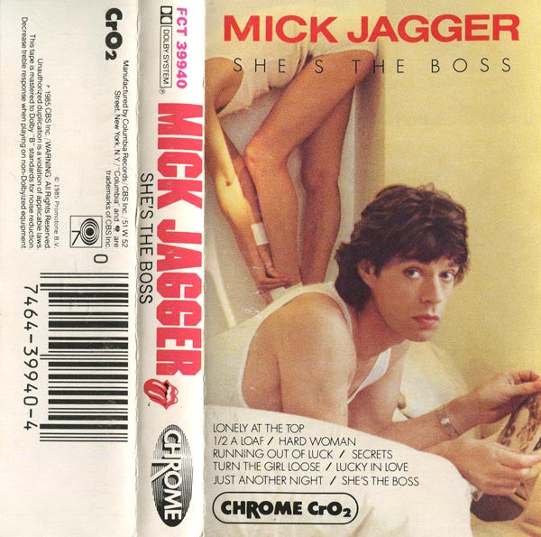 Mick Jagger - She's The Boss - VG+ Cassette 1985 CBS Rolling Stones Records USA Tape - Rock & Roll / Classic Rock - Shuga Records
