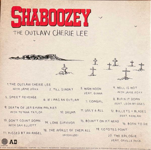 Shaboozey - The Outlaw Cherie Lee & Other Western Tales - New LP Record 2026 Empire American Dogwood Copper Nugget Vinyl - Country