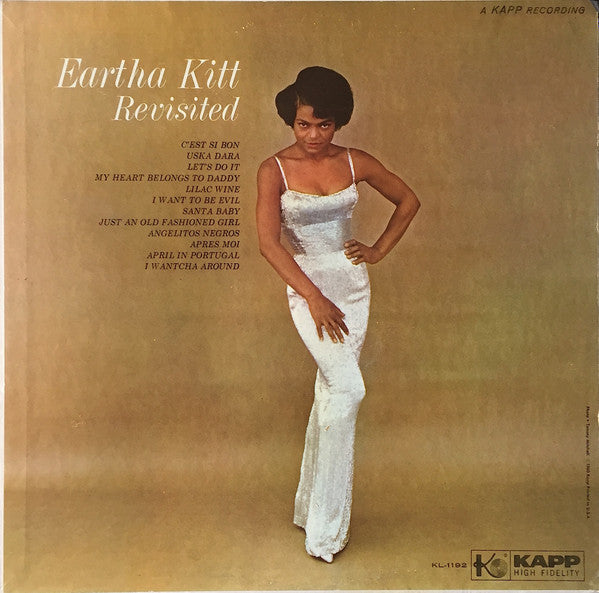 Eartha Kitt – Revisited - VG LP Record Kapp USA Mono Original Vinyl RARE - Jazz / Vocal / Soul / Swing - Shuga Records