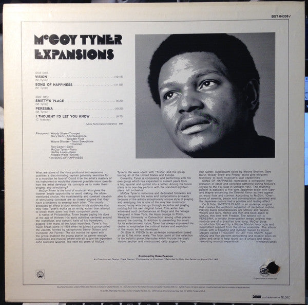 McCoy Tyner - Expansions Mint- LP Record 1985 Blue Note France DMM Audiophile Vinyl - Jazz / Modal / Bop - Shuga Records