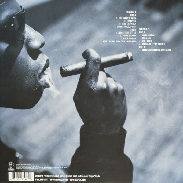 Jay-Z - The Blueprint (2001) - Mint- 2 LP Record 2026 Roc Nation Cobalt Blue Vinyl & Insert - Hip Hop / Pop Rap - Shuga Records