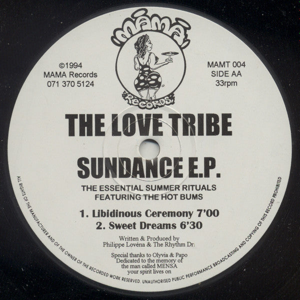 The Love Tribe - Sundance E.P. - VG+ 12" Single Record 1994 Mama UK Vinyl - House - Shuga Records
