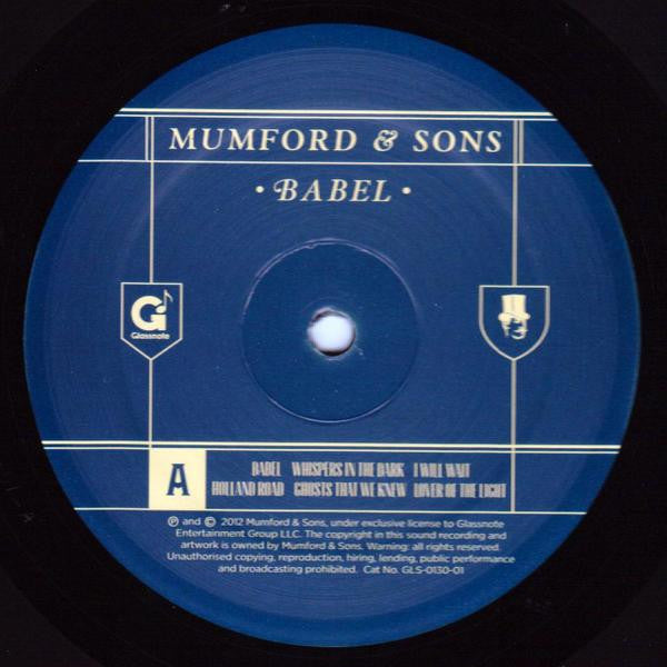 Mumford & Sons - Babel - VG+ LP Record 2012 Glassnote USA 180 gram Vinyl - Indie Rock / Indie Folk - Shuga Records