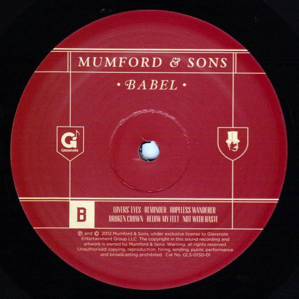 Mumford & Sons - Babel - VG+ LP Record 2012 Glassnote USA 180 gram Vinyl - Indie Rock / Indie Folk - Shuga Records