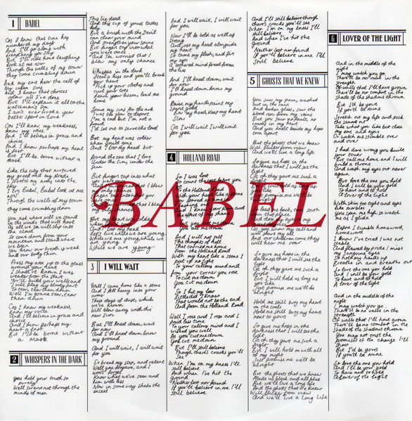 Mumford & Sons - Babel - VG+ LP Record 2012 Glassnote USA 180 gram Vinyl - Indie Rock / Indie Folk - Shuga Records