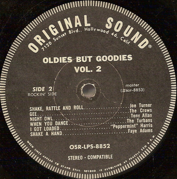 Various - Oldies But Goodies Vol. II - VG+ LP Record 1971 Original Sound USA Vinyl - Rock & Roll / R&B / Soul - Shuga Records