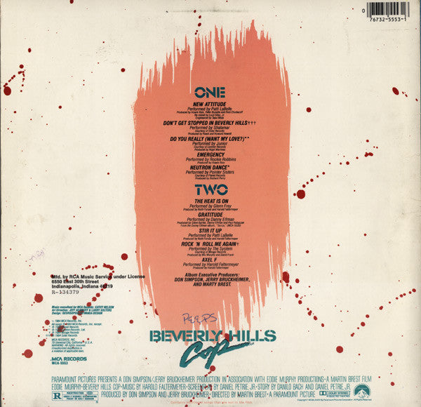 Various - Music From The Motion Picture - Beverly Hills Cop - Mint- LP Record 1984 MCA Club Edition USA - Soundtrack - Shuga Records