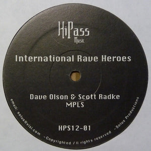 Dave Olson & Scott Radke – International Rave Heroes - New 12" Single Record 1998 HiPass Vinyl - Midwest Techno - Shuga Records