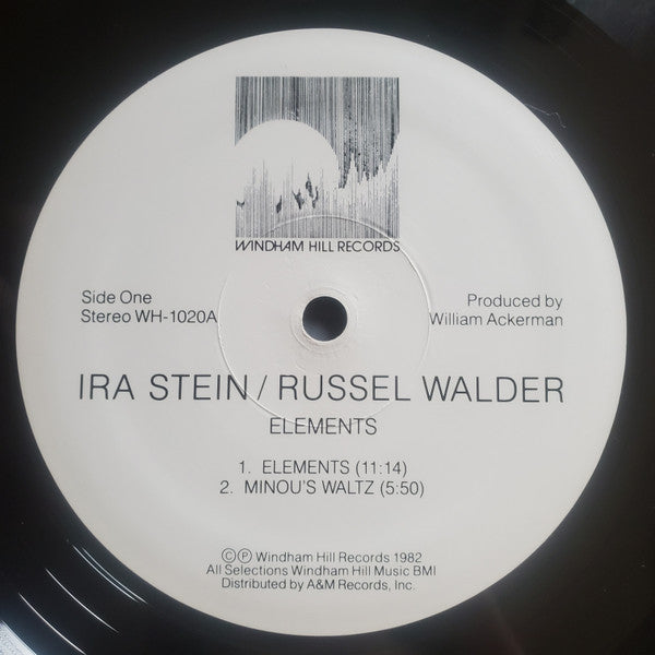 Ira Stein / Russel Walder - Elements - VG+ LP Record 1982 Windham Hill USA Original Vinyl - Jazz / New Age - Shuga Records