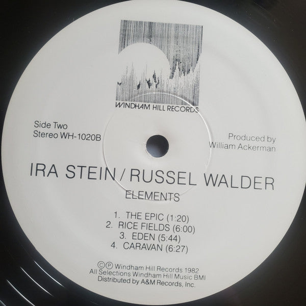 Ira Stein / Russel Walder - Elements - VG+ LP Record 1982 Windham Hill USA Original Vinyl - Jazz / New Age - Shuga Records