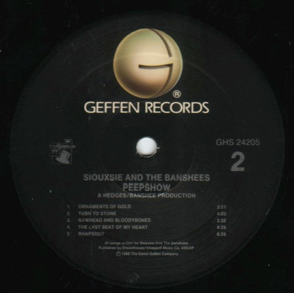 Siouxsie And The Banshees - Peepshow - LP Record 1988 Geffen Wonderland USA Original Vinyl - Rock / New Wave / Goth Rock / Pop Rock - Shuga Records