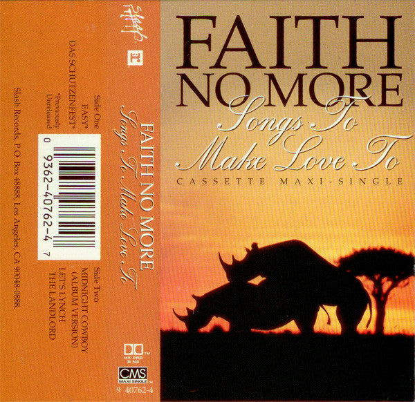 Faith No More - Songs To Make Love To - Mint- Cassette 1993 Reprise Slash USA Tape - Alternative Rock - Shuga Records