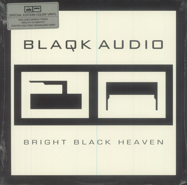 Blaqk Audio - Bright Black Heaven - Mint- 2 LP Record 2012 Superball Music / Big Death USA White & Black Vinyl, Poster & Download - Electronic / Electro / Synth-pop - Shuga Records
