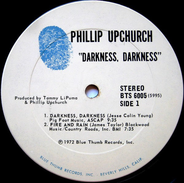 Phillip Upchurch - Darkness, Darkness - VG+ 2 LP Record 1972 Blue Thumb USA Original Vinyl - Jazz / Jazz-Funk / Soul-Jazz - Shuga Records