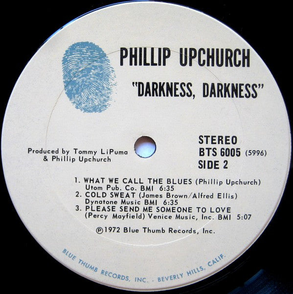 Phillip Upchurch - Darkness, Darkness - VG+ 2 LP Record 1972 Blue Thumb USA Original Vinyl - Jazz / Jazz-Funk / Soul-Jazz - Shuga Records