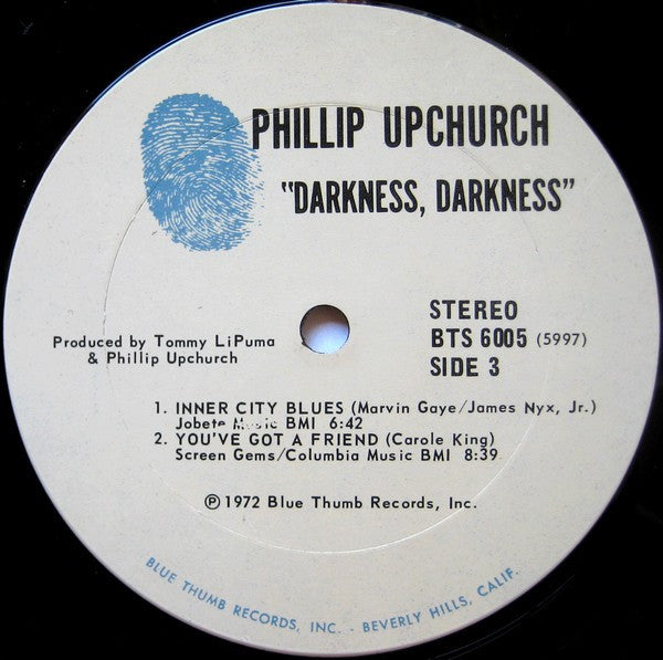 Phillip Upchurch - Darkness, Darkness - VG+ 2 LP Record 1972 Blue Thumb USA Original Vinyl - Jazz / Jazz-Funk / Soul-Jazz - Shuga Records