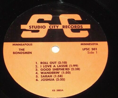 The Bondsmen - On The Move - VG+ LP Record 1963 Studio City USA Private Press Vinyl - Folk / Beat / Rock - Shuga Records