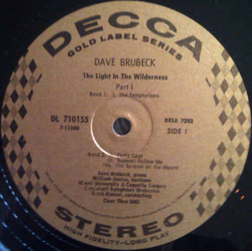 Dave Brubeck - The Light In The Wilderness - VG+ 2 LP Record 1968 Decca USA Stereo Vinyl - Jazz / Classical - Shuga Records