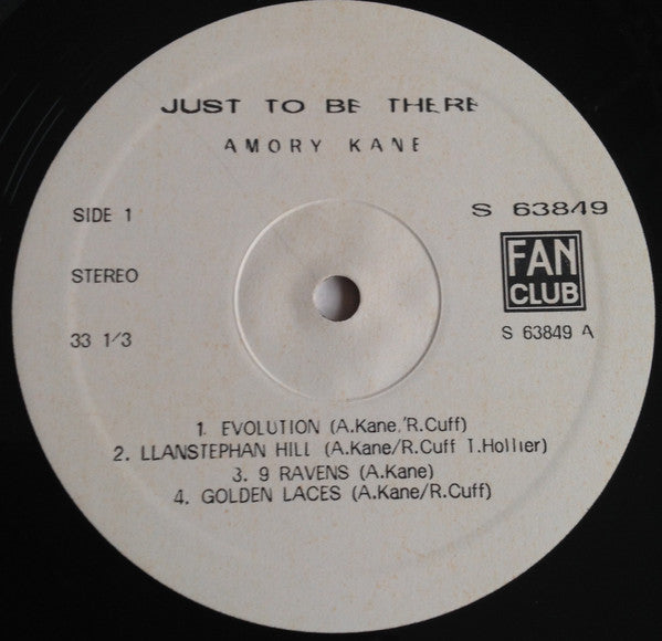 Amory Kane - Just To Be There (1970) - Mint- LP Record 1970's Unofficial Release Fan Club Release Vinyl - Psychedelic Rock - Shuga Records