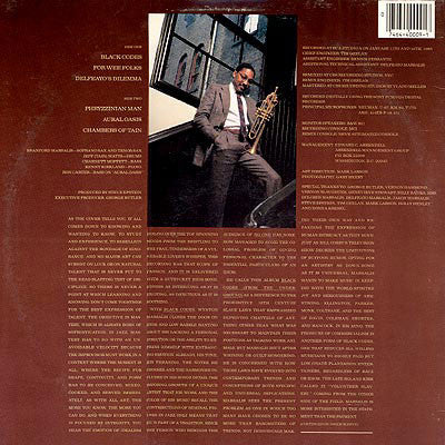 Wynton Marsali - Black Codes - VG+ LP Record 1985 Columbia USA Vinyl - Jazz / Post Bop / Modal - Shuga Records