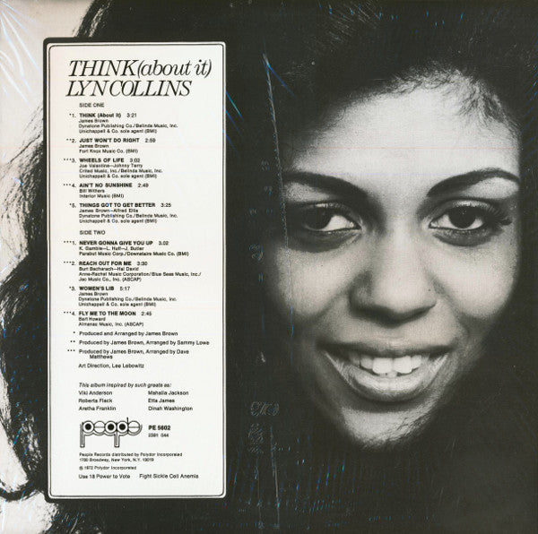 Lyn Collins - Think (About It) (1972) - Mint- LP Record 2000's People Polydor USA 180 gram Vinyl - Soul / Funk - Shuga Records