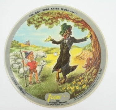 The Jewell Playhouse – The Trial Of "Bumble", The Bee / The Boy Who Cried Wolf - VG+ 10" EP 78 Rpm Record 1947 Vogue USA Picture Disc Vinyl - Comedy / Story - Shuga Records