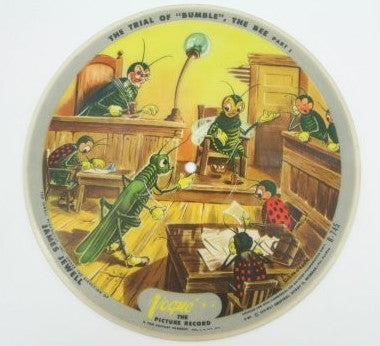 The Jewell Playhouse – The Trial Of "Bumble", The Bee / The Boy Who Cried Wolf - VG+ 10" EP 78 Rpm Record 1947 Vogue USA Picture Disc Vinyl - Comedy / Story - Shuga Records