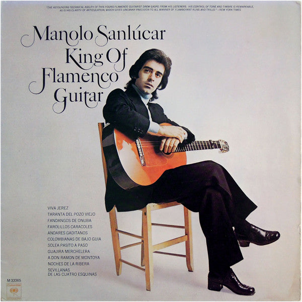 Manolo Sanlúcar - King Of Flamenco Guitar - Mint- (VG Cover) LP Record 1975 Columbia USA Promo Vinyl - Latin / Flamenco - Shuga Records