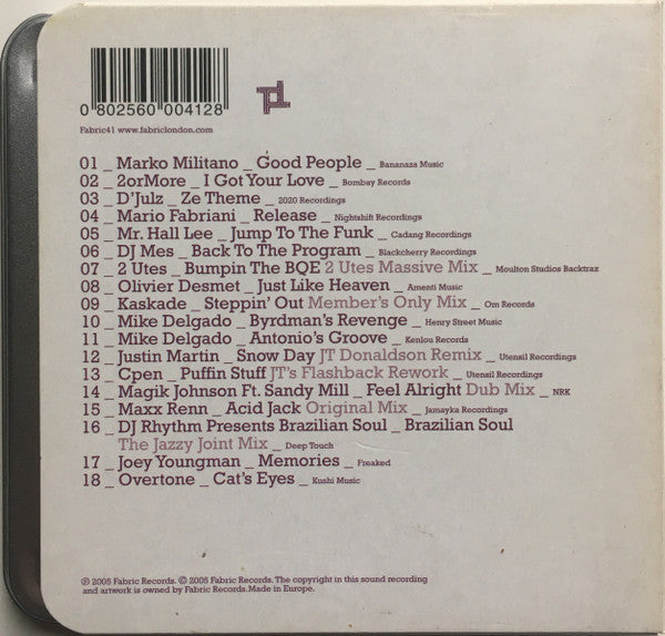 DJ Heather - Fabric 21 - New CD 2005 Fabric UK Press & Metal Tin Case - House - Shuga Records