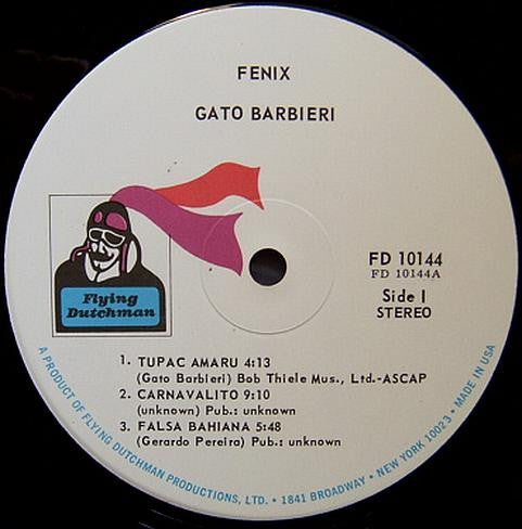 Gato Barbieri - Fenix (1971) - Mint- LP Record 1974 Flying Dutchman USA Vinyl - Free Jazz / Latin Jazz - Shuga Records