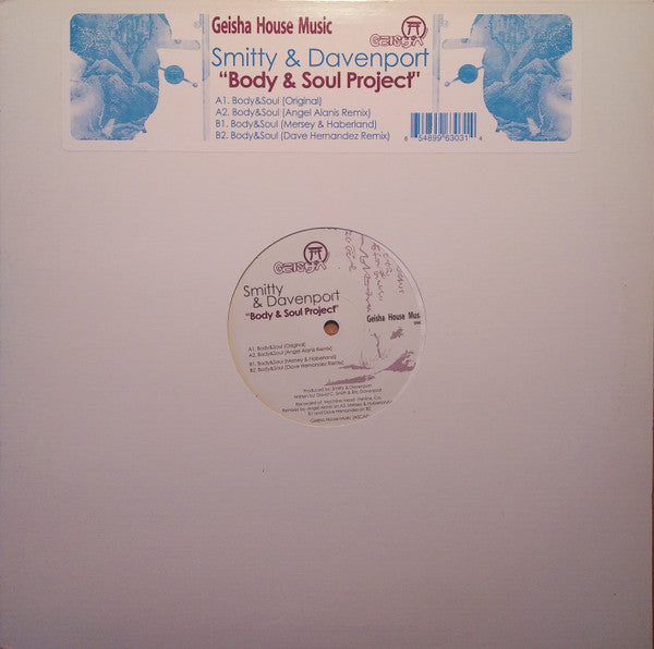 Smitty & Eric Davenport - Body And Soul Project - New 12" Single Record 2005 Geisha House Music Vinyl - Deep House - Shuga Records
