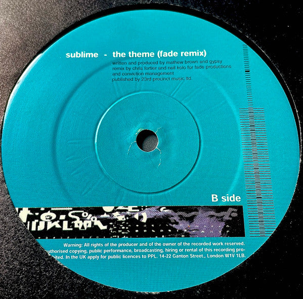 Gypsy / Sublime - I Trance You (Pappa & Gilbey Remix) / The Theme (Fade Remix) Series 100 (Disc One) - VG+ 12" Single Record 1999 23rd Precinct UK Vinyl - Trance / Progressive Trance - Shuga Records