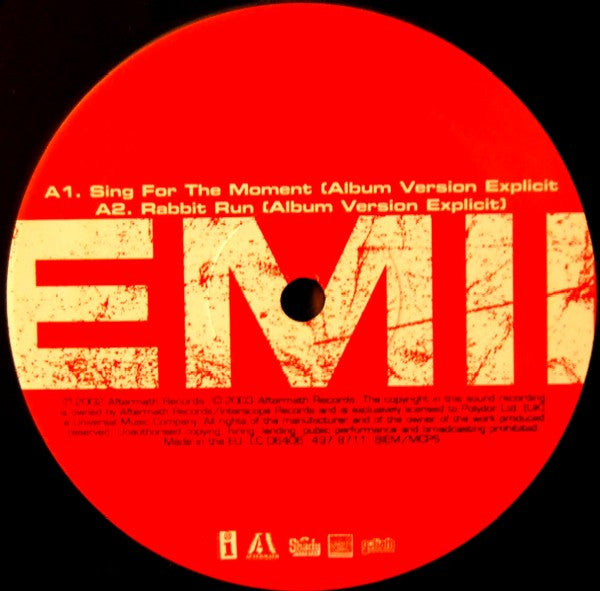 Eminem - Sing For The Moment - VG+ (VG- cover) 12" Single Record 2003 Aftermath Interscope UK Vinyl - Hip Hop - Shuga Records