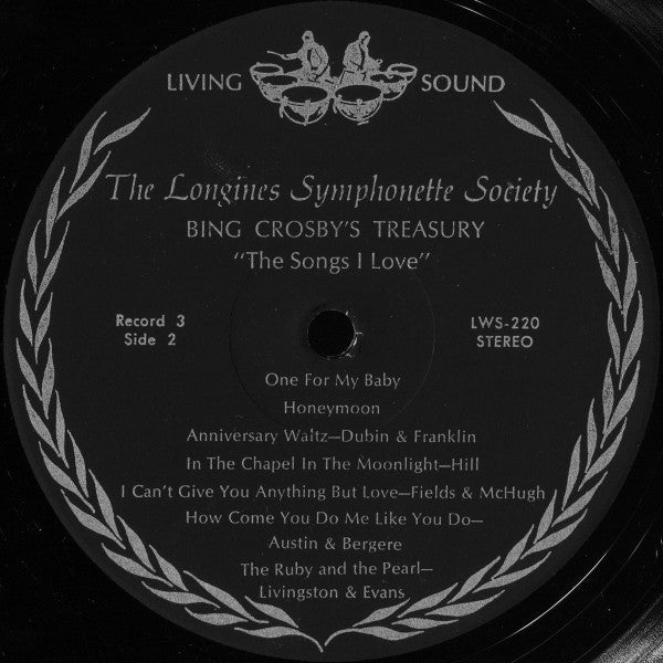 Bing Crosby - Bing Crosby's Treasury - The Songs I Love - VG+ 6 LP Record Box Set 1966 Longines Symphonette USA Vinyl - Jazz / Swing / Big Band / Vocal - Shuga Records