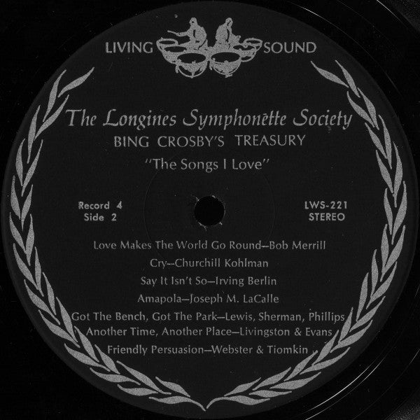 Bing Crosby - Bing Crosby's Treasury - The Songs I Love - VG+ 6 LP Record Box Set 1966 Longines Symphonette USA Vinyl - Jazz / Swing / Big Band / Vocal - Shuga Records