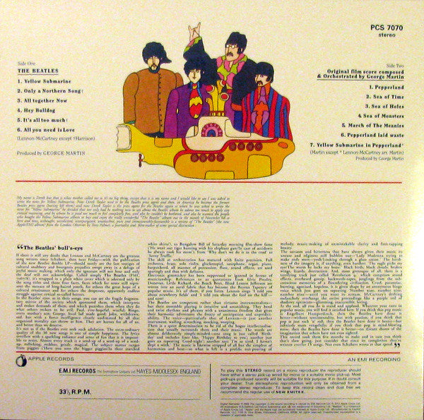 The Beatles - Yellow Submarine (1969) - New LP Record 2012 Apple USA 180 gram Vinyl - Pop Rock / Psychedelic Rock - Shuga Records