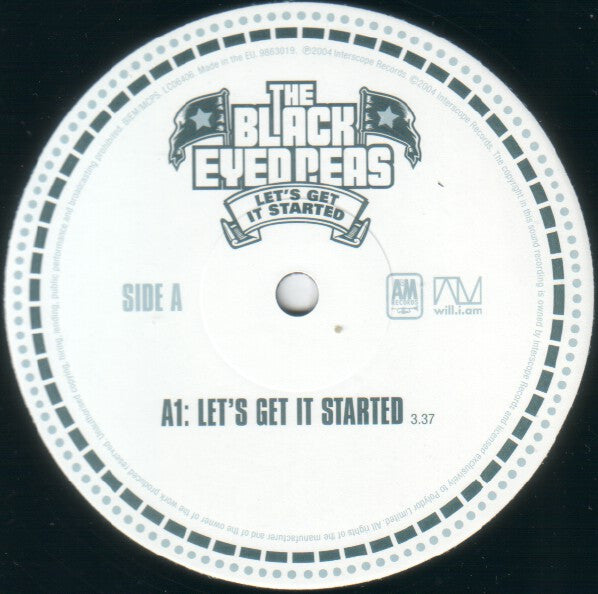 The Black Eyed Peas - Lets Get It Started - Mint- 12" Single Record 2004 A&M Europe Vinyl - Pop Rap - Shuga Records