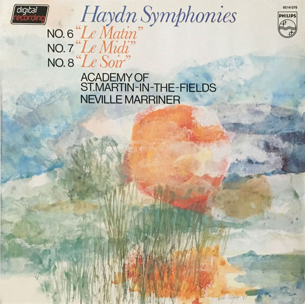Neville Marriner - Haydn Symphony No. 6, 7 & 8 - New LP Record 1982 Philips Holland Original Press Vinyl - Classical - Shuga Records