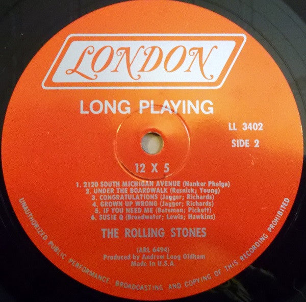 The Rolling Stones - 12 X 5 (1965) - VG LP Record 1966 London USA Mono Vinyl - Rock & Roll / Blues Rock - Shuga Records
