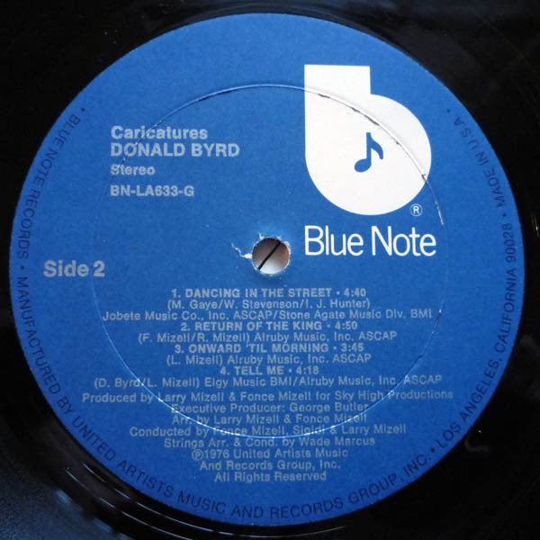 Donald Byrd - Caricatures - VG LP Record 1976 Blue Note USA Vinyl - Jazz / Jazz-Funk - Shuga Records