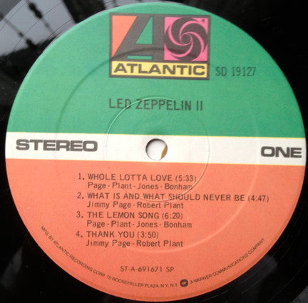 Led Zeppelin - Led Zeppelin II (1969) - VG+ LP Record 1982 Atlantic USA Vinyl & Original Inner - Blues Rock / Hard Rock / Classic Rock - Shuga Records