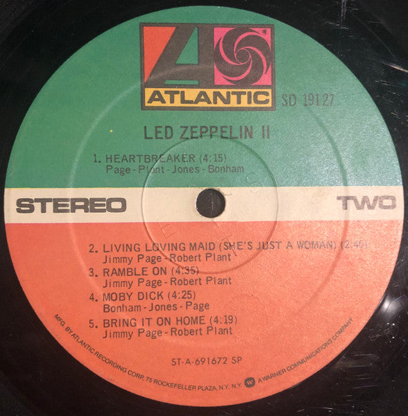 Led Zeppelin - Led Zeppelin II (1969) - VG+ LP Record 1982 Atlantic USA Vinyl & Original Inner - Blues Rock / Hard Rock / Classic Rock - Shuga Records