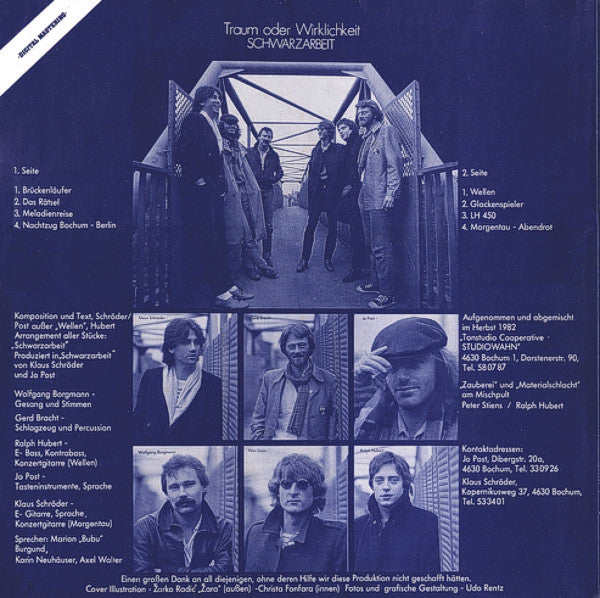 Schwarzarbeit – Traum Oder Wirklichkeit - Mint- LP Record 1983 Self Released Germany Vinyl & Insert - Prog Rock - Shuga Records