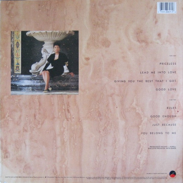 Anita Baker - Giving You The Best That I Got - VG+ LP Record 1988 Elektra USA Original Vinyl - Soul / R&B / Smooth Jazz - Shuga Records