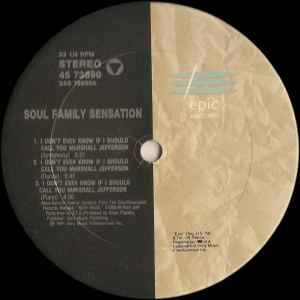 Soul Family Sensation - I Don't Even Know If I Should Call You Baby (Marshall Jefferson Remixes) - Mint- 12" Single Record 1991 Epic USA Vinyl - Chicago House / Deep House